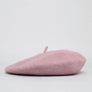 Dusty pink wool beret